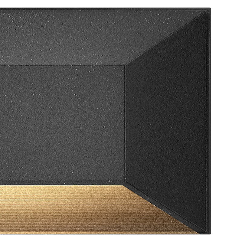 Hinkley Nuvi Rectangular Deck Sconce, Black