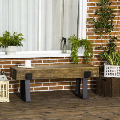 Banc de jardin avec pieds en métal
