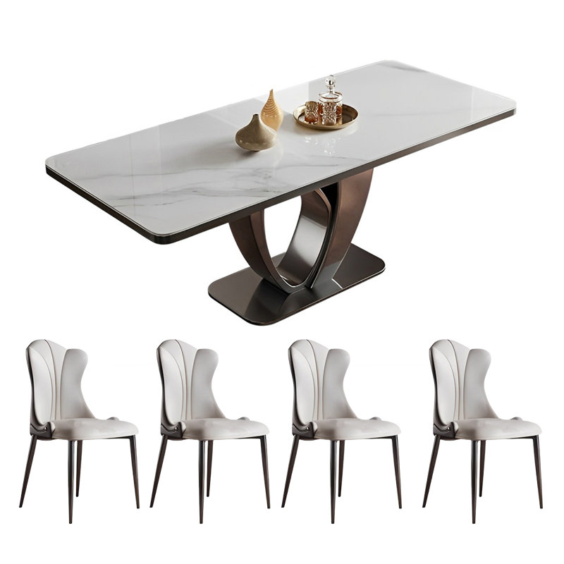 Ensemble de table et de chaises rectangulaires Home Rock, H 29,52 po x L 62,99 po x l 33,46 po