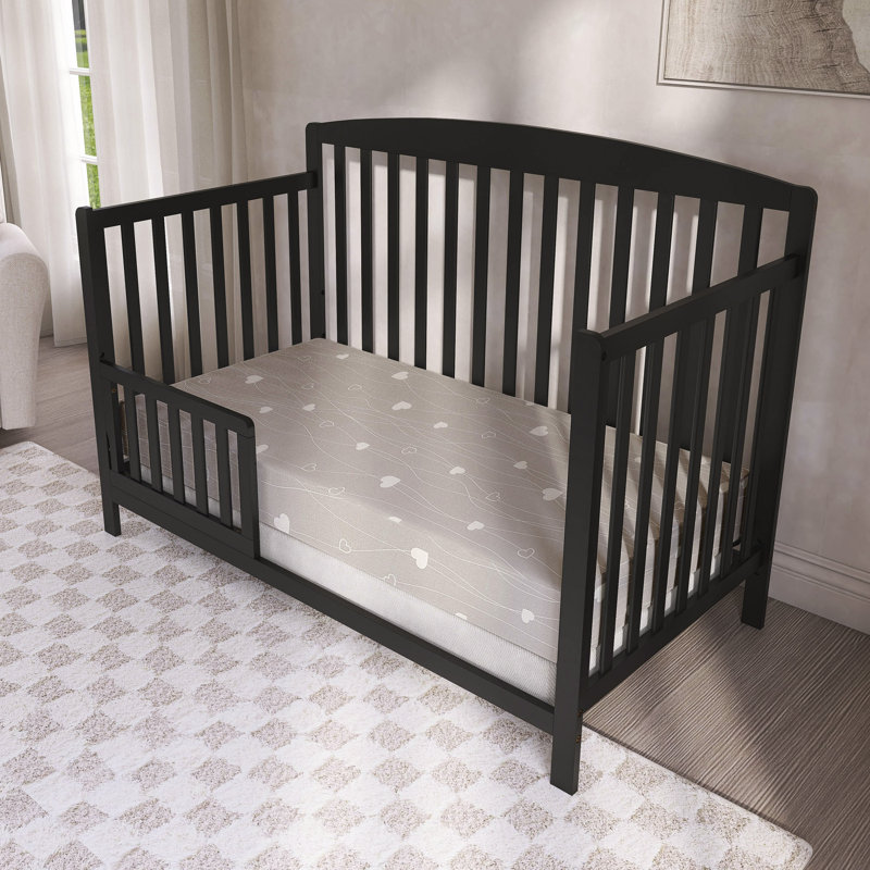  Matelas rectangulaire pour lit de bébé à 2 étages, Housse en vinyle avec cœurs gris