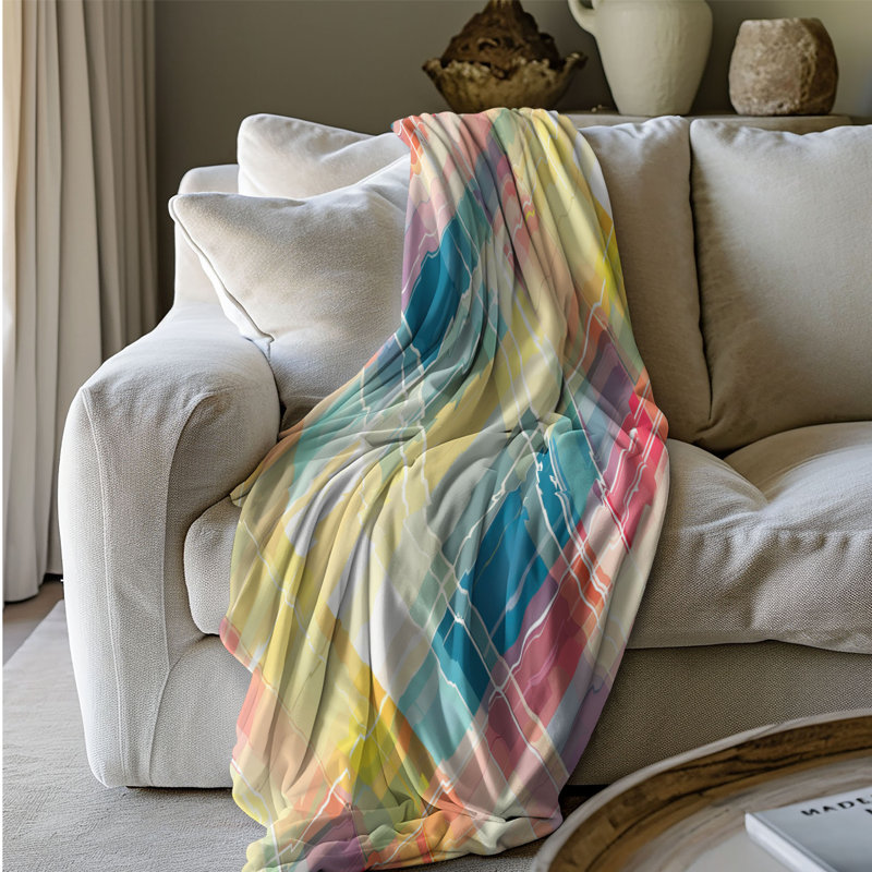 Plaid Wash - 1 Piece Premium Blanket, Queen
