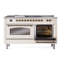 ILVE Nostalgie II 60 Dual Fuel Range, 5 Burners, Griddle, Frenchtop -1514149103-1514149018