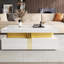 Table basse moderne carrée avec rangement à 4 tiroirs 43,3 po