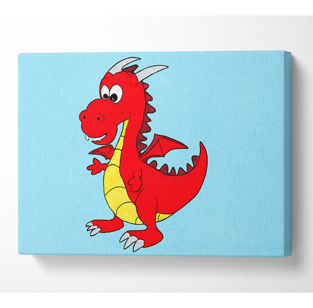 Großer Drache Baby Blau Segeltuch Aquarell