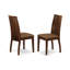 Ensemble de table de salle à manger 5 pièces comprenant une table de cuisine rectangulaire avec Dropleaf et 4 chaises en tissu de lin, acajou-109972953-109972950