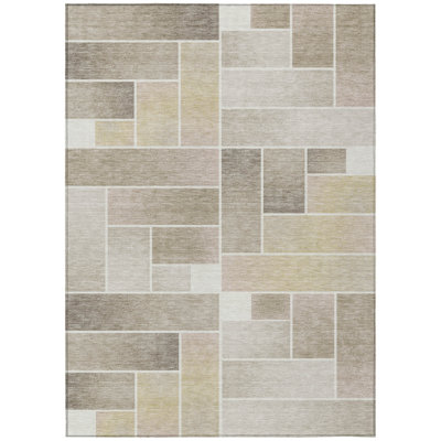 Machine Washable Indoor/Outdoor Chantille ACN2709 Geometric Rug