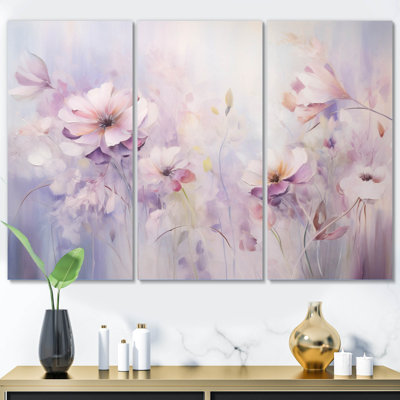 " Purple Botanical Whispers III " 3 - Pieces