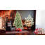 Arbre de Noël avec lumières DEL blanc chaud - pointes en PVC et aiguilles dures, pommes de pin, conception à branches articulées, support en métal robuste - arbre de Noël réaliste-1458775636