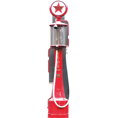 SP13492, rouge, rétro, Texas Route 66, découpage en carton de la pompe à essence