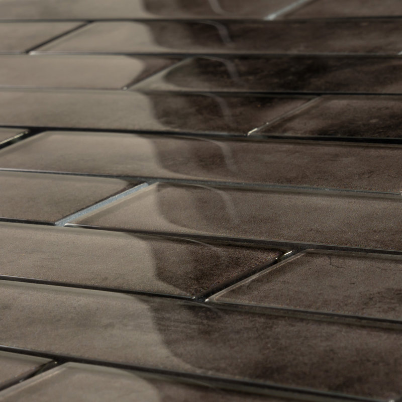 Carreau de mosaïque en verre 2X8 Subway, Daim
