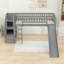 Lit mezzanine simple avec échelle et glissade-902528042