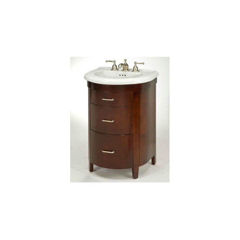 Base de meuble-lavabo simple 21,9 po seulement, Cerisier épice