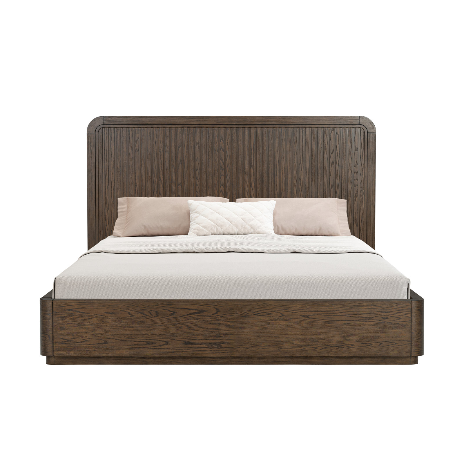 Greer Storage Oak Bed, King, No