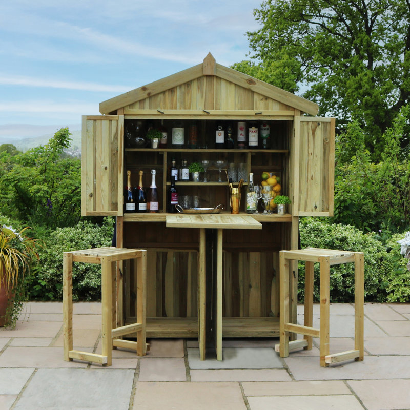 Capitani 205cm Solid Wood Mini Bar