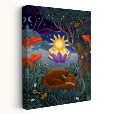 Eve Of Transcendence - Children Animals Urban Pop Surrealism Fish Lotuses Art