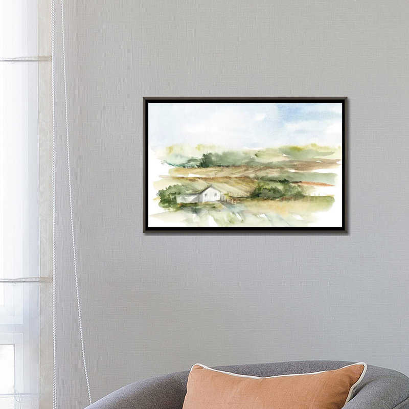 « Rural plein air V » par Ethan Harper, reproduction d’art, H 18 po x l 26 po x P 1,5 po, Pas de tapis