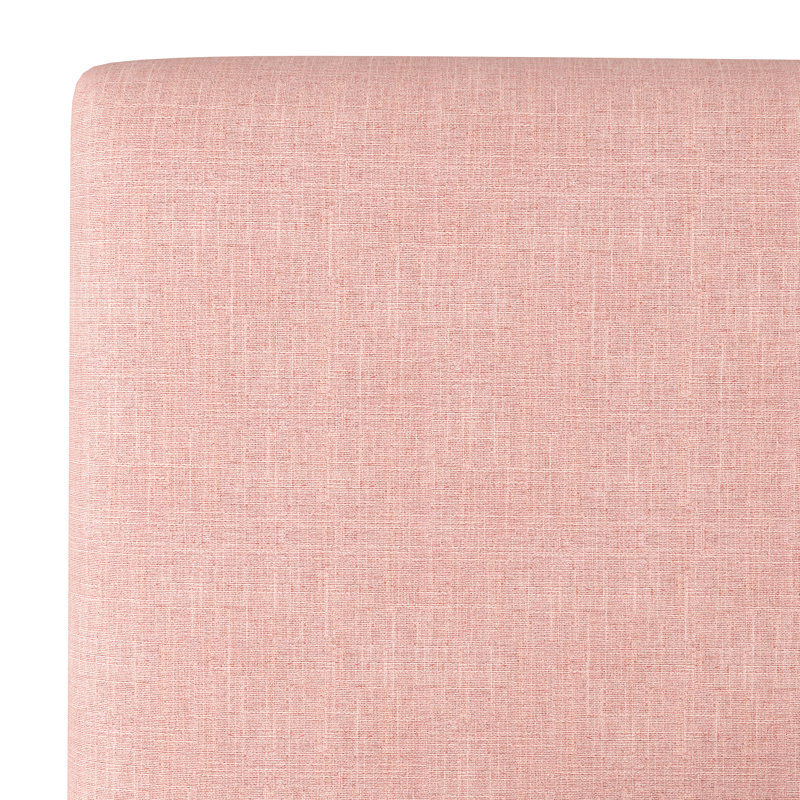 Simental Upholstered Standard Bed, Queen, Zuma Rosequartz Textured Linen