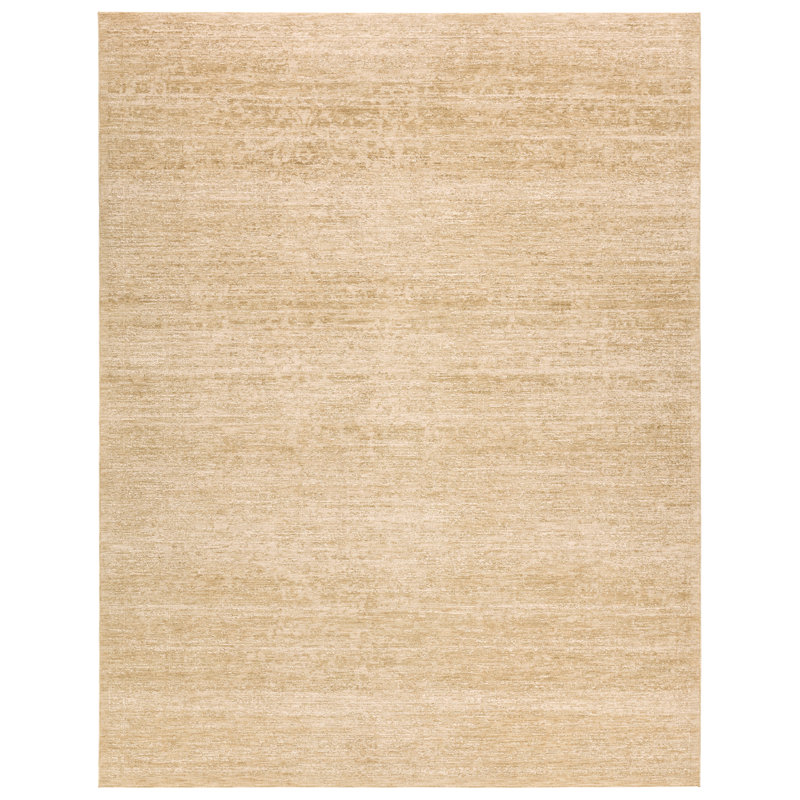 Tapis jaune Serenita, Rectangle 9 pi 6 po x 13 pi 6 po