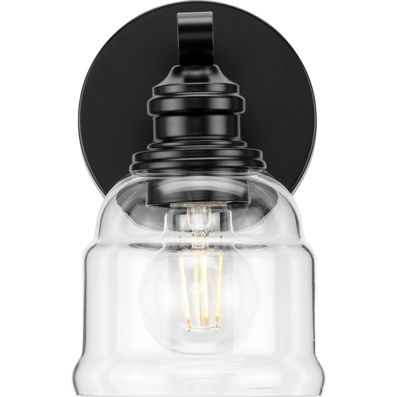 Éclairage pour meuble-lavabo à intensité variable 1 lumière Amy-Mae, Noir mat