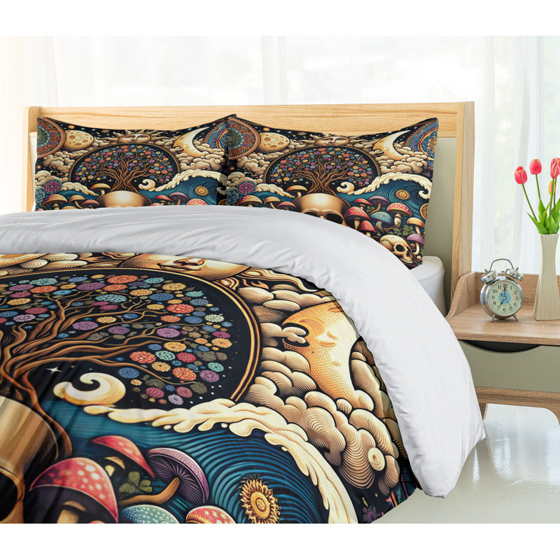 Abstract Fantasy Duvet Cover, King Duvet Cover + 2 Standard Shams
