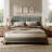 Larsen Solid Wood Upholstered Bed with Tufted Headboard-2065168858-2065168837