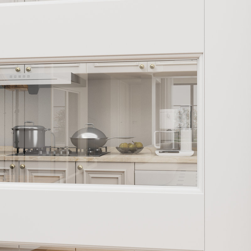 Intérieur de la porte en verre transparent 5-Lite, porte pré-montée en panneau de fibres à densité moyenne CARB P2 avec verre trempé certifié SGCC, avec trousse de joint, bande d'étanchéité, charnières noires et ouverture à droite, teinture pré-finie et facile à bricoler, garde-manger, chambre à coucher, salle de bain et garde-robe, 36 "x 80"