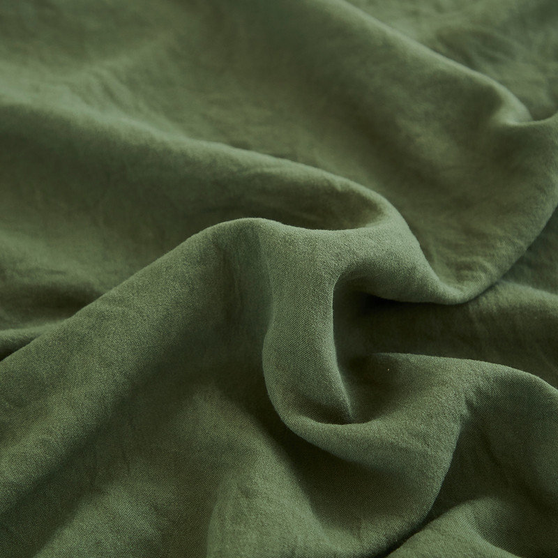 Dark Green Pom Poms Pillowcases, Green Standard Pillow Cases Set of 2, 100% Washed Microfiber, Bronze Green Ball Fringe Pillow Cover, 2 Pack
