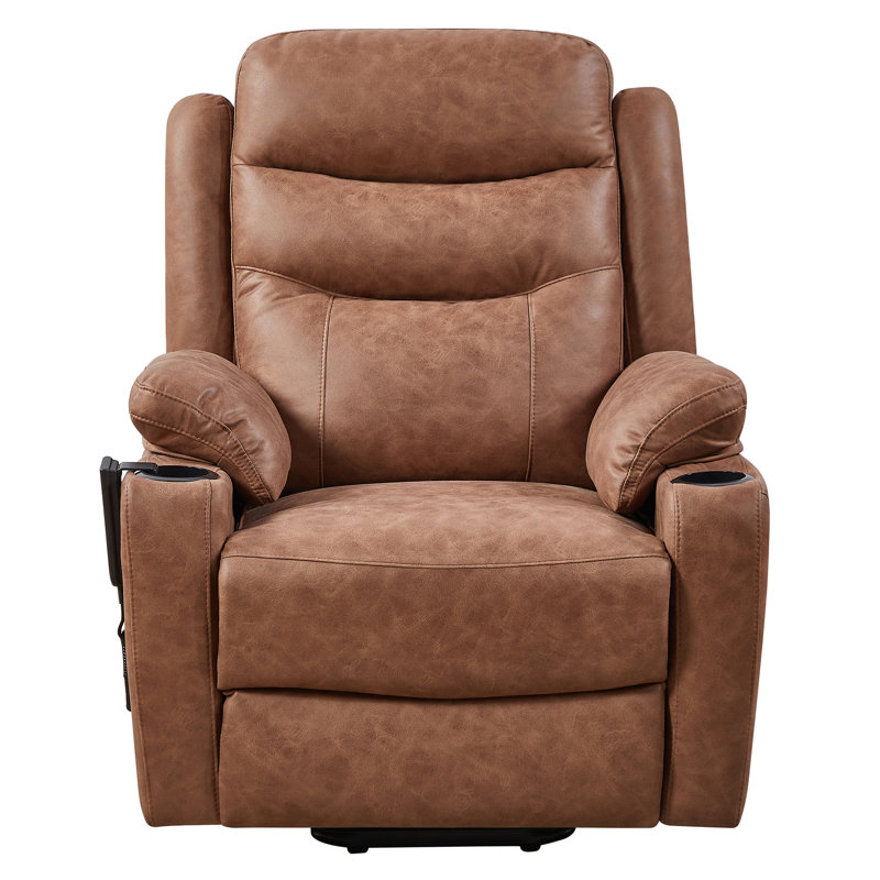 High Quality Power Reclining Chair, Brown 100% Polyester