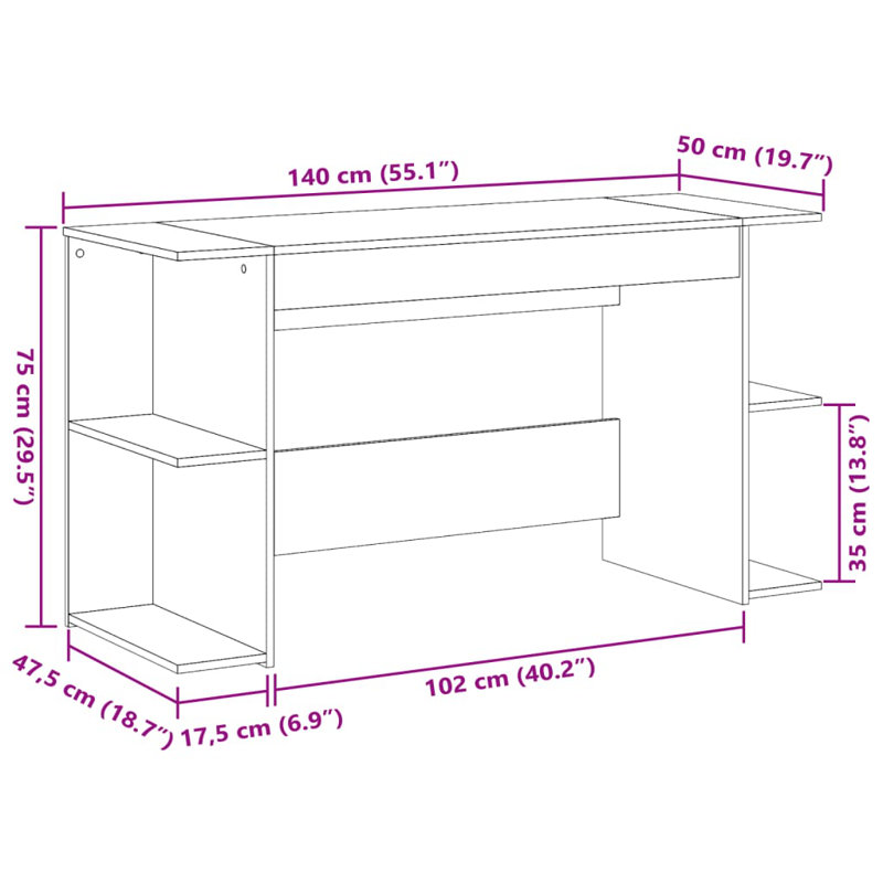 Desk, Sonoma/Oak