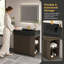 Meuble-lavabo 36 po avec lavabo à quartz noir, fermeture en douceur, tablette ouverte-725404109