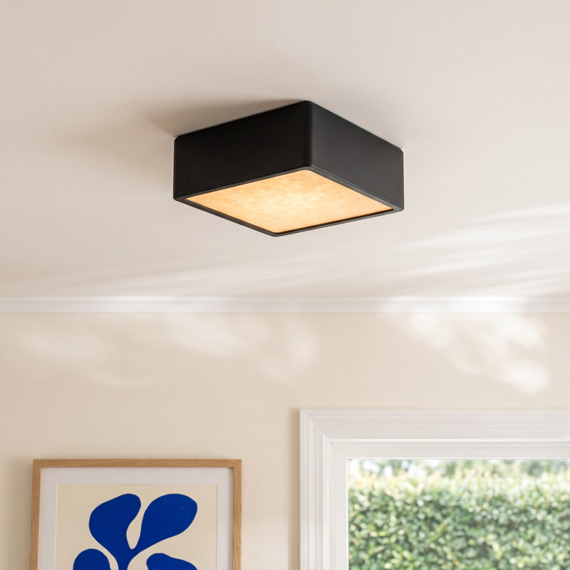 Leni LED Flush Mount, Carbon Matte Black