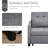 69cm Upholstered Cushioned Futon