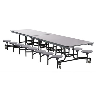 NPS® Mobile Cafeteria Table with 16 Stools