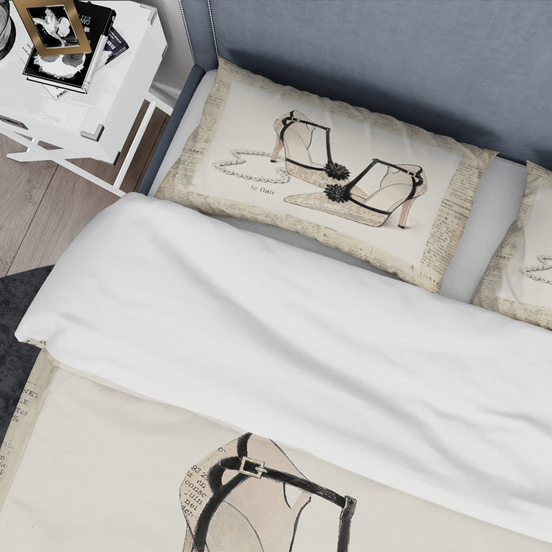 Glamour Black Diamond Stiletto II - ensemble de housse de couette tendance - microfibre de polyester