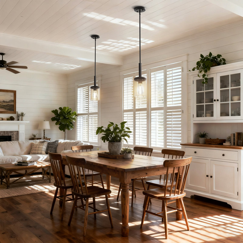 Farmhouse Single Pendant Light For Kitchen Island