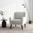 Jaqueze Upholstered Beige Cotton Blend Wide Back Armchair with Solid Wood Leg-105426697
