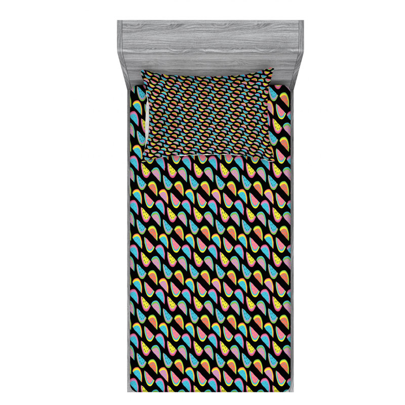 Ensemble de draps Crazy, Ensemble de draps pour lit simple avec drap-housse