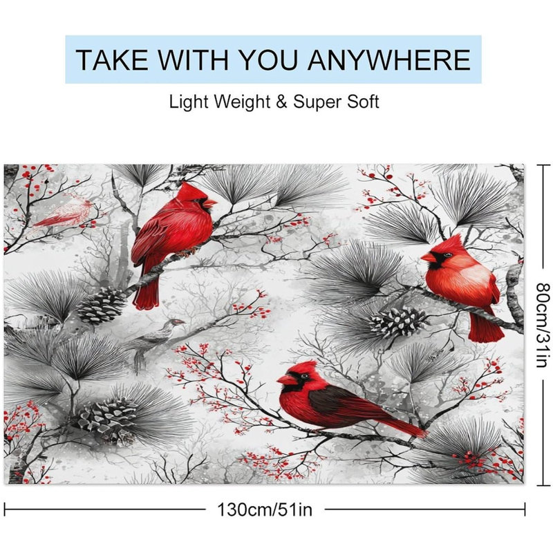 Serviettes de plage Forest Red Bird