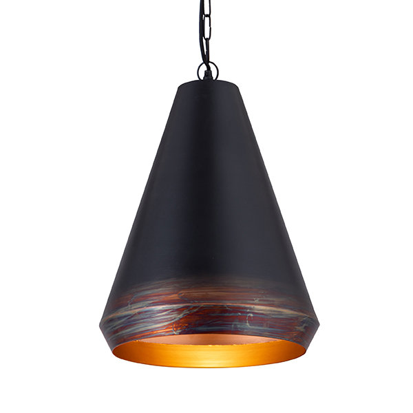 Mirabai 1 - Light Black Geometric Pendant
