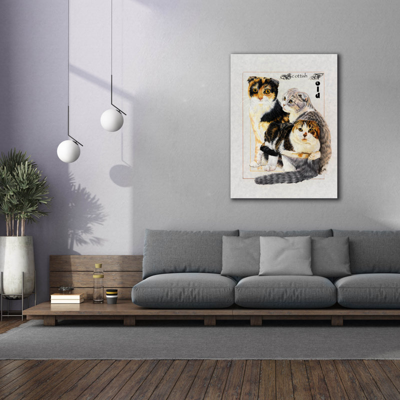 «Scottish Fold» par Barbara Keith sur, H 54 po x l 40 po x P 1,5 po