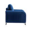 Fauteuil en velours bleu jiaya