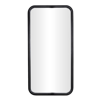 Cole and Grey Wood Handmade Black Room Wall Mirror with Deep Set Frame