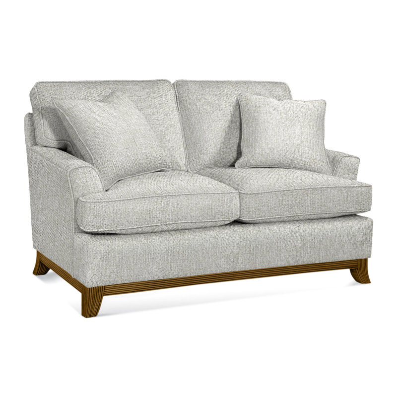 Oaks Way Loveseat, White Textured Performance; 0865-91, Havana Finish