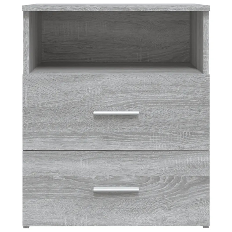 Isia 2 Drawer Bed Cabinet, Grey Sonoma, Set of 2