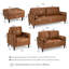 Canapé de 77 W, causeuse de 54 W, fauteuil d'appoint de 32 W et repose-pieds avec rangement