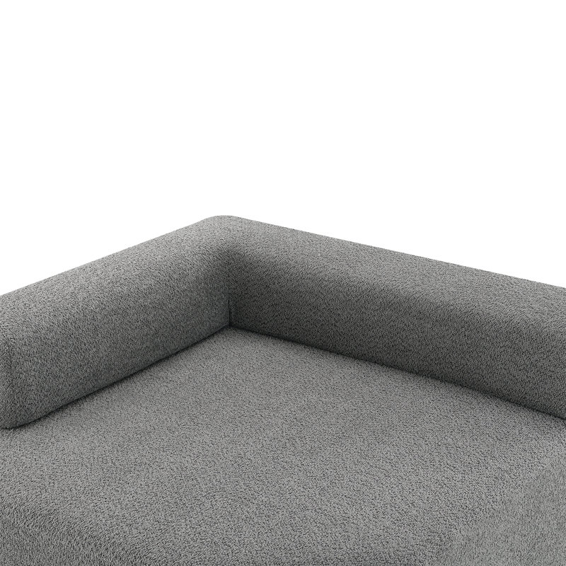 Structure de coin désossée pour canapé modulaire surdimensionné en U surdimensionné, canapé de plancher Boucle de luxe, canapé convertible compressé, canapé spacieux rempli de mousse pour le salon, 2 couleurs