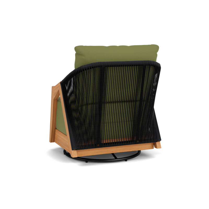 Alpine Outdoor Teak Swivel Armchair, Reflections Grass