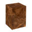 Teak Chunk Square Accent Stool