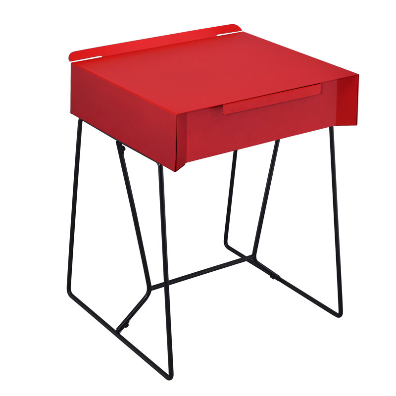 Edmonia Sled End Table, Red