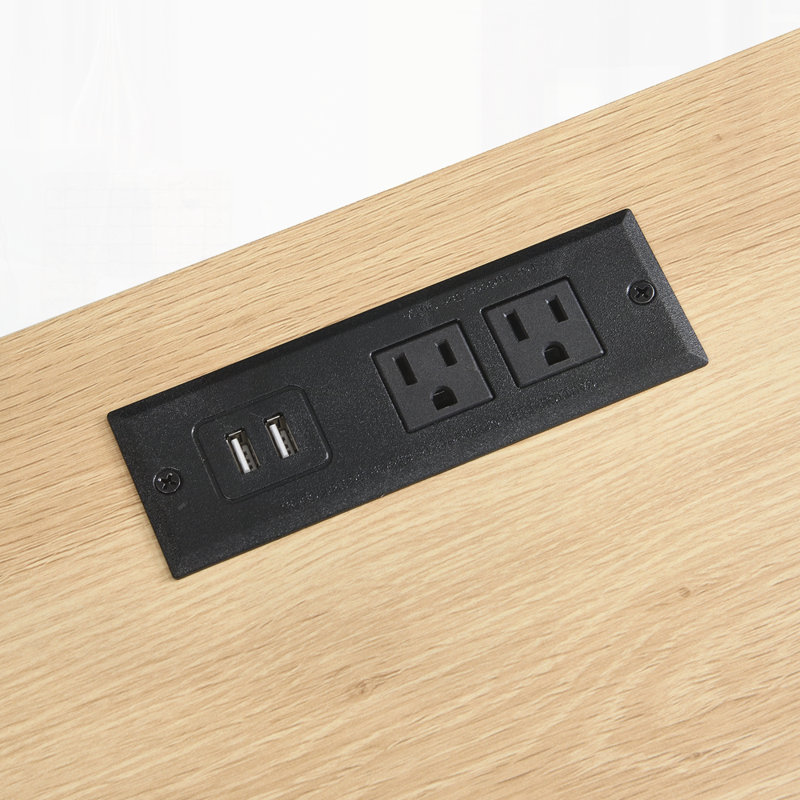 Table de chevet avec prise et port USB, table de chevet moderne avec station de charge et tiroir de rangement